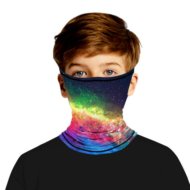 Face Covering Neck Gaiters for Kids Balaclava Rave Bandanas Headband Summer Neck Gaiter Color 32